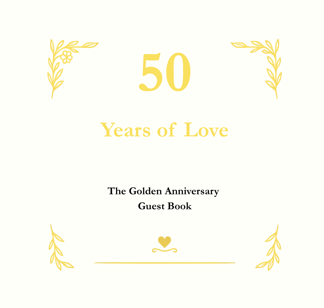50 years anniversary guest book