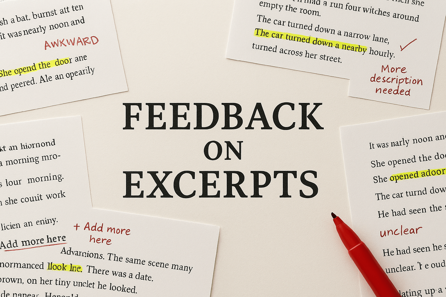 Feedback on Excerpts by P.B. Young